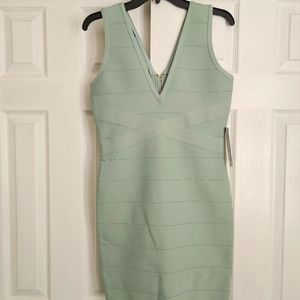 Bebe double v mini bandage dress